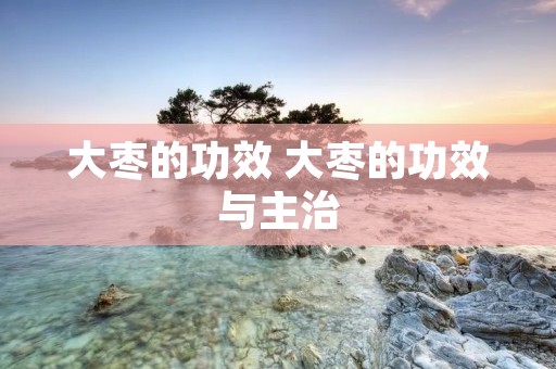 大枣的功效 大枣的功效与主治 大枣的功效 大枣的功效与主治