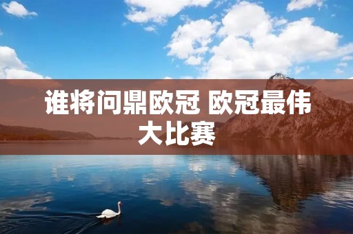 谁将问鼎欧冠 欧冠最伟大比赛