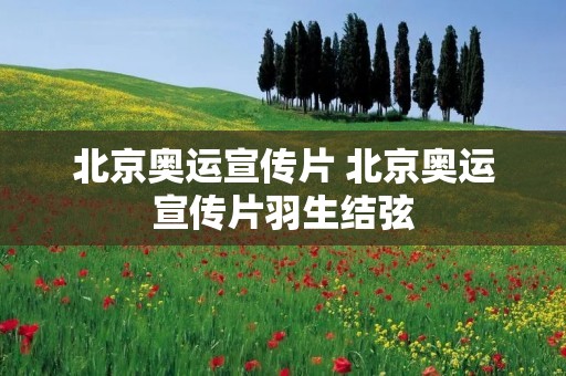 北京奥运宣传片 北京奥运宣传片羽生结弦
