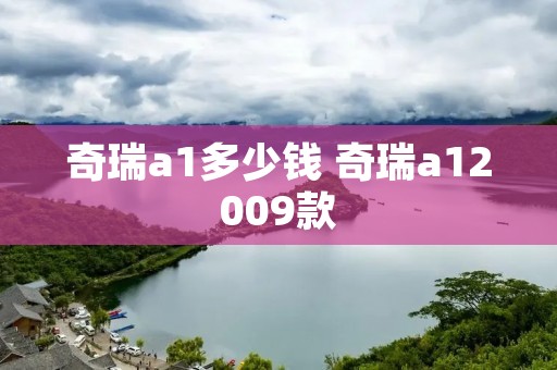 奇瑞a1多少钱 奇瑞a12009款