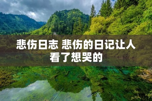 悲伤日志 悲伤的日记让人看了想哭的 悲伤日志 悲伤的日记让人看了想哭的