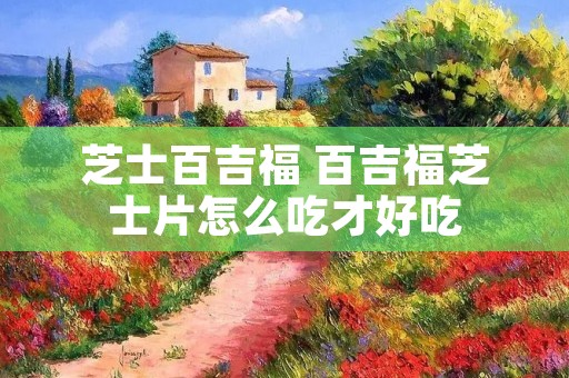 芝士百吉福 百吉福芝士片怎么吃才好吃