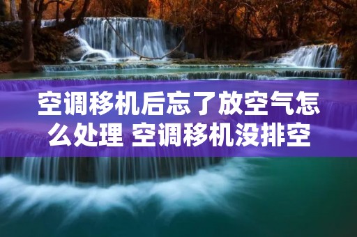 空调移机后忘了放空气怎么处理 空调移机没排空气还能挽救吗 空调移机后忘了放空气怎么处理 空调移机没排空气还能挽救吗