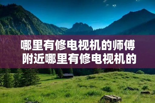 哪里有修电视机的师傅 附近哪里有修电视机的师傅