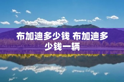 布加迪多少钱 布加迪多少钱一辆