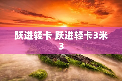 跃进轻卡 跃进轻卡3米3 跃进轻卡 跃进轻卡3米3