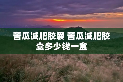 苦瓜减肥胶囊 苦瓜减肥胶囊多少钱一盒
