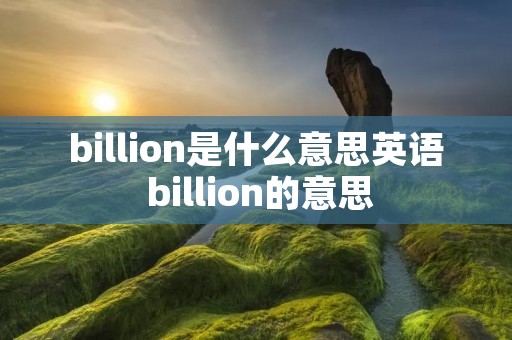 billion是什么意思英语 billion的意思 billion是什么意思英语 billion的意思