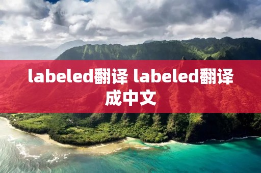labeled翻译 labeled翻译成中文