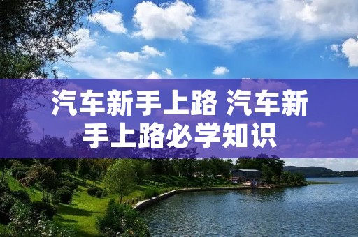 汽车新手上路 汽车新手上路必学知识