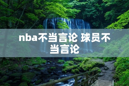 nba不当言论 球员不当言论 nba不当言论 球员不当言论