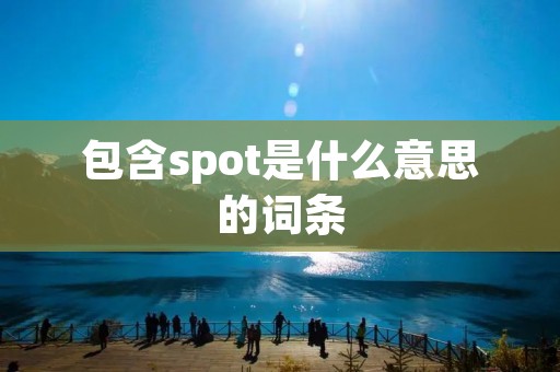 包含spot是什么意思的词条 包含spot是什么意思的词条