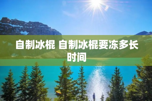 自制冰棍 自制冰棍要冻多长时间
