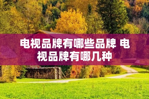 电视品牌有哪些品牌 电视品牌有哪几种