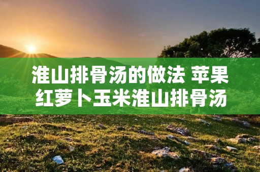 淮山排骨汤的做法 苹果红萝卜玉米淮山排骨汤的做法