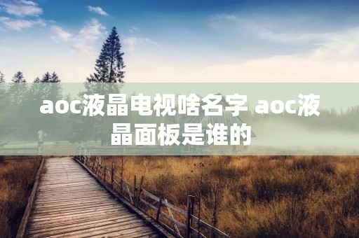 aoc液晶电视啥名字 aoc液晶面板是谁的