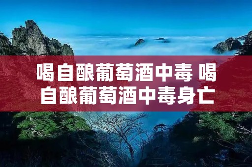 喝自酿葡萄酒中毒 喝自酿葡萄酒中毒身亡