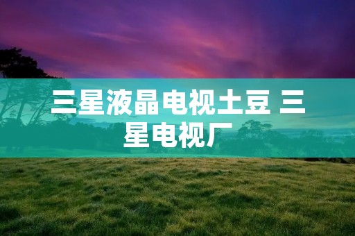 三星液晶电视土豆 三星电视厂