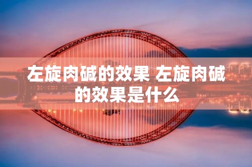 左旋肉碱的效果 左旋肉碱的效果是什么