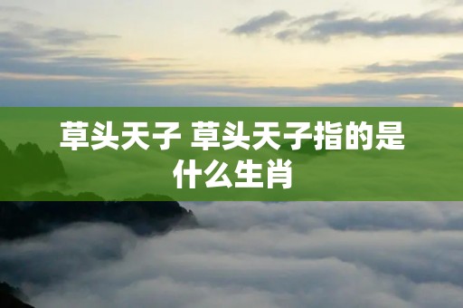 草头天子 草头天子指的是什么生肖 草头天子 草头天子指的是什么生肖