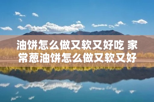 油饼怎么做又软又好吃 家常葱油饼怎么做又软又好吃