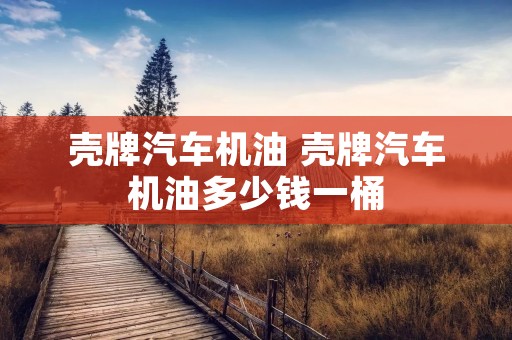 壳牌汽车机油 壳牌汽车机油多少钱一桶