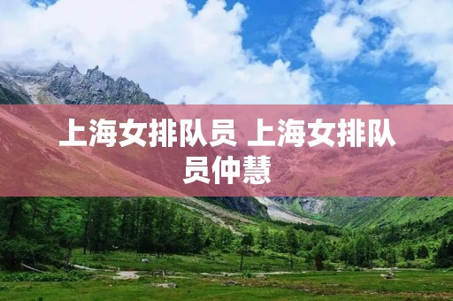 上海女排队员 上海女排队员仲慧 上海女排队员 上海女排队员仲慧