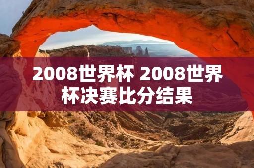 2008世界杯 2008世界杯决赛比分结果 2008世界杯 2008世界杯决赛比分结果