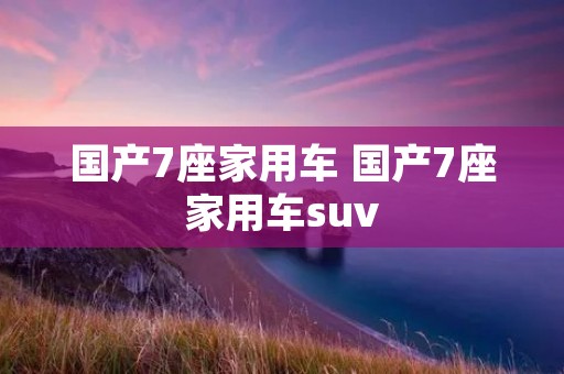 国产7座家用车 国产7座家用车suv