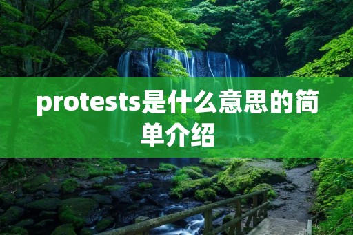 protests是什么意思的简单介绍
