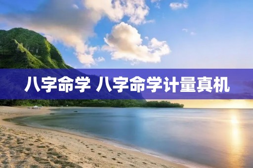 八字命学 八字命学计量真机 八字命学 八字命学计量真机