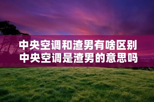 中央空调和渣男有啥区别 中央空调是渣男的意思吗