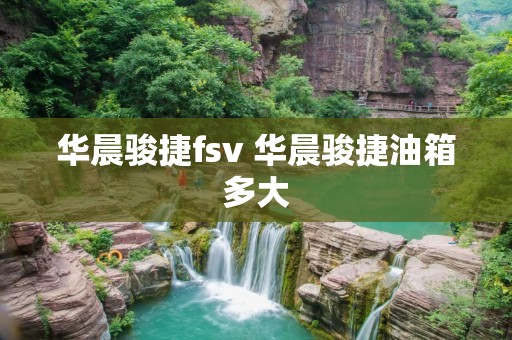 华晨骏捷fsv 华晨骏捷油箱多大