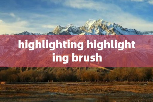 highlighting highlighting brush highlighting highlighting brush