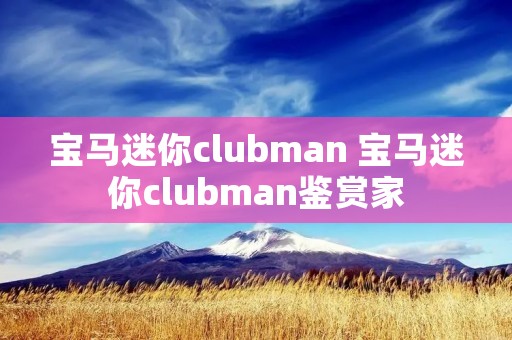 宝马迷你clubman 宝马迷你clubman鉴赏家 宝马迷你clubman 宝马迷你clubman鉴赏家