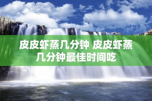 皮皮虾蒸几分钟 皮皮虾蒸几分钟最佳时间吃