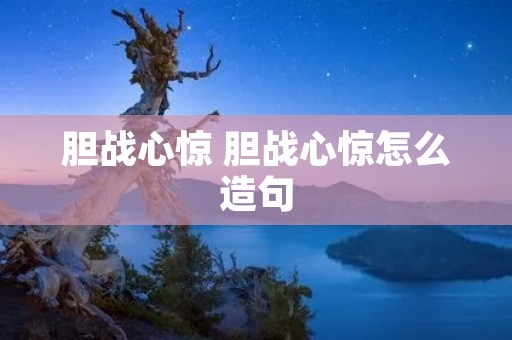 胆战心惊 胆战心惊怎么造句