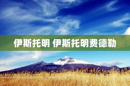 伊斯托明 伊斯托明费德勒 伊斯托明 伊斯托明费德勒