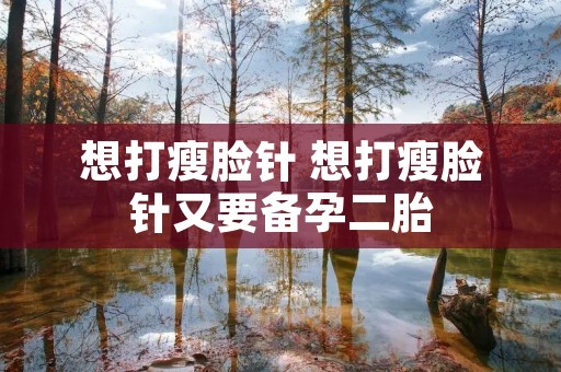 想打瘦脸针 想打瘦脸针又要备孕二胎 想打瘦脸针 想打瘦脸针又要备孕二胎