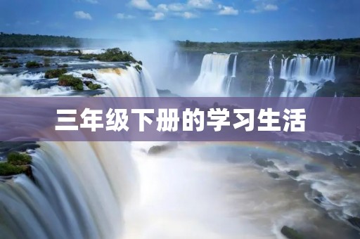 三年级下册的学习生活