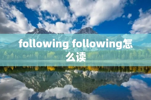 following following怎么读