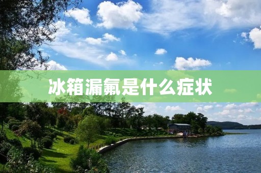 冰箱漏氟是什么症状