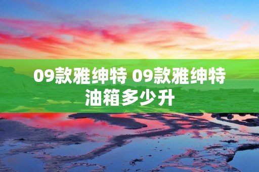 09款雅绅特 09款雅绅特油箱多少升