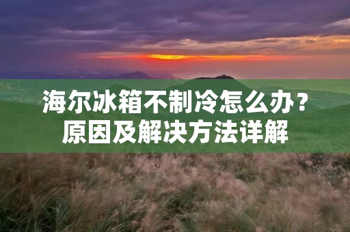 海尔冰箱不制冷怎么办？原因及解决方法详解