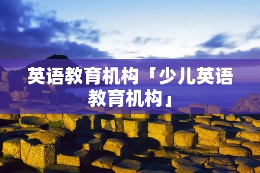 英语教育机构「少儿英语教育机构」