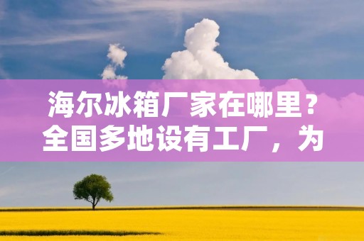 海尔冰箱厂家在哪里？全国多地设有工厂，为您详细介绍