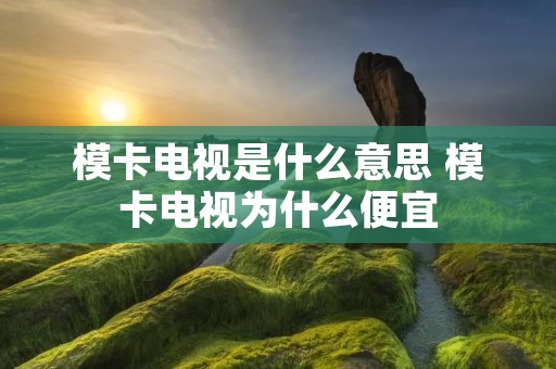 模卡电视是什么意思 模卡电视为什么便宜