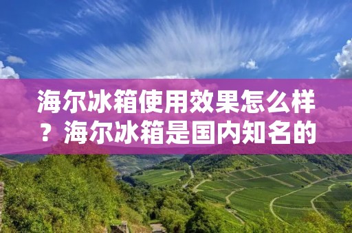 海尔冰箱使用效果怎么样？海尔冰箱是国内知名的家电品牌之一，其冰箱产品在市场上受到了广泛的关注和认可。那么，海尔冰箱到底怎么样呢？下面，我们就来详细探讨一下。