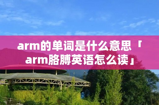 arm的单词是什么意思「arm胳膊英语怎么读」