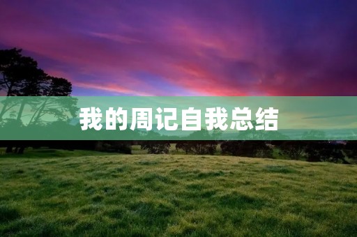 我的周记自我总结